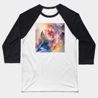 Abstract mountain vibrant colors oil Baseball T-Shirt